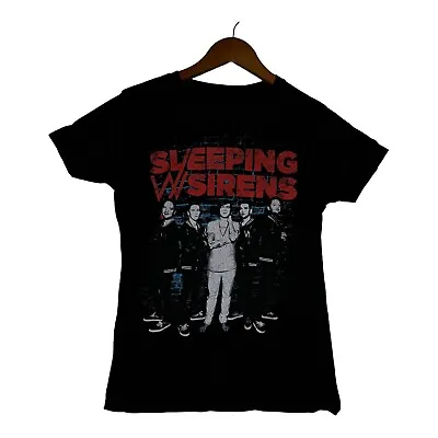 Buy Women's Sleeping With Sirens Women's T-Shirt Group Photo Sz L • 15.12£