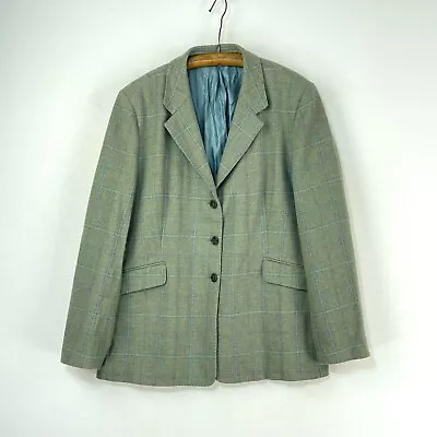 Buy House Of Bruar Tweed Jacket Womens 16 18 20 Green Wool Country Hacking Blazer • 65£