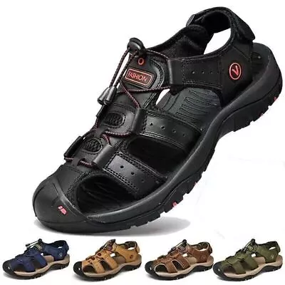 Buy Slip On Flats Summer Beach Sandals Men's Fashion Footwear Slippers Big Size New • 22.21£