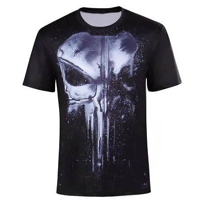 Buy Daredevil Punisher Frank Castle Cosplay Costume T-shirt Halloween Party Suit • 8.04£
