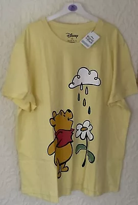 Buy Disney Winnie The Pooh T-Shirt Top Yellow Ladies XL Primark • 11£