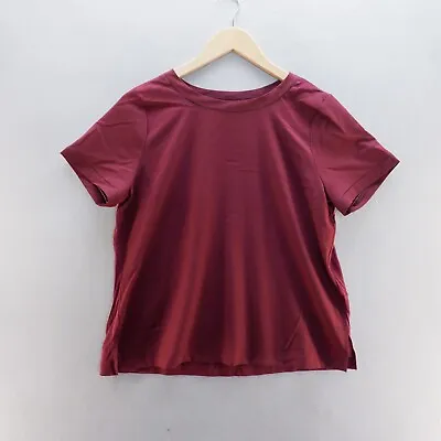 Buy French Connection T Shirt Medium Burgundy Shorts Sleeve Womens • 8.54£