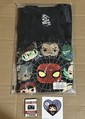 Buy 2024 Funko Marvel Collector Corps Spiderman Blue T-Shirt Large New W/ Pin • 13.49£