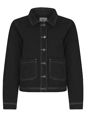 Buy Ladies TU Utility Patch Pocket Cotton Denim Jacket Navy Brown Black • 11.16£