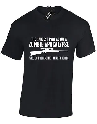 Buy Hardest Part About Zombie Apocalypse Mens T Shirt Funny Walking Dead Design New • 7.99£