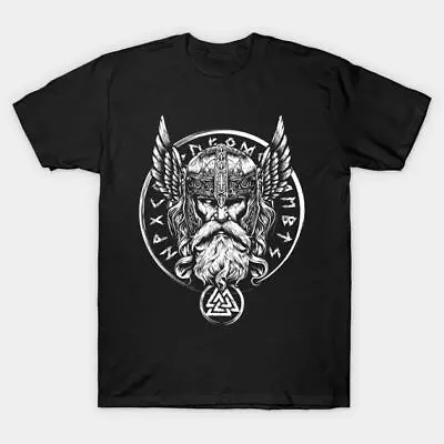 Buy Odin T Shirt Vikings Valhalla Thor Norse God Runes Yggdrasil Viking Compass Axes • 8.99£