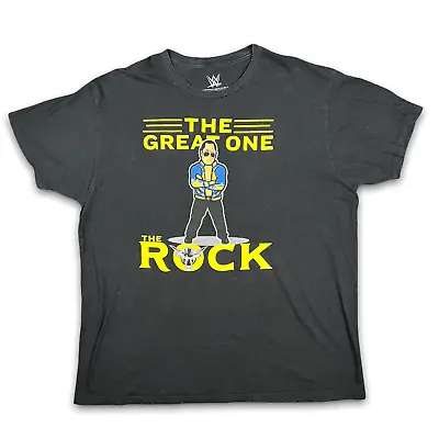 Buy WWE The Rock The Great One T-Shirt Tee 2XL XXL Short Sleeve Crew Neck Black • 15.11£