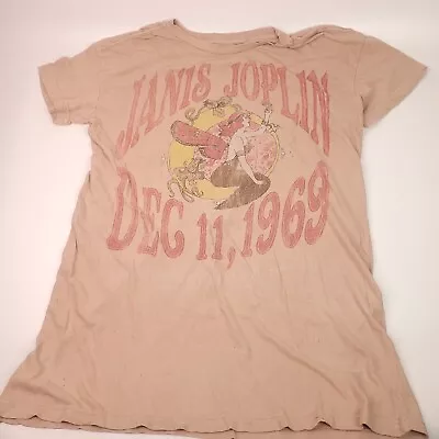 Buy Janis Joplin Live In Boston T Shirt Dress Oversized Small Distressed Holes Stain • 37.80£
