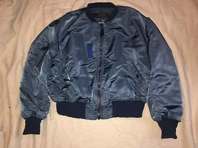 Buy MA-1 Weintraub Brothers 1950s Style Blue Flight Jacket.SizeXL • 85£