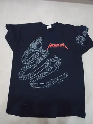 Buy Metallica Black Album Snake T-shirt SIZE ADULTS LARGE EXCELLENT CONDITION • 39.99£