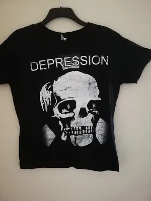 Buy Depression Skull Shirt L Hardcore Discharge Varukers Antisystem Doom • 10£