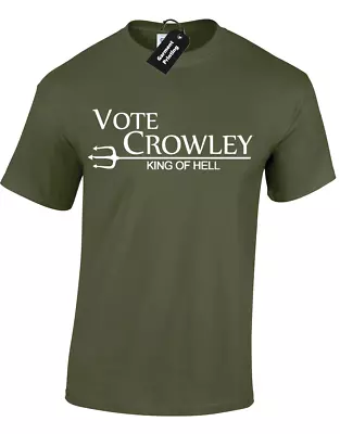 Buy Vote Crowley Mens T-shirt Supernatural Fan Design Winchester Sam Dean Brothers • 8.99£
