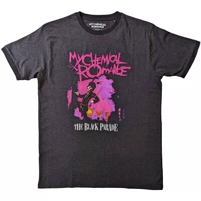 Buy My Chemical Romance 'March' Charcoal Grey Ringer T Shirt - NEW • 15.49£