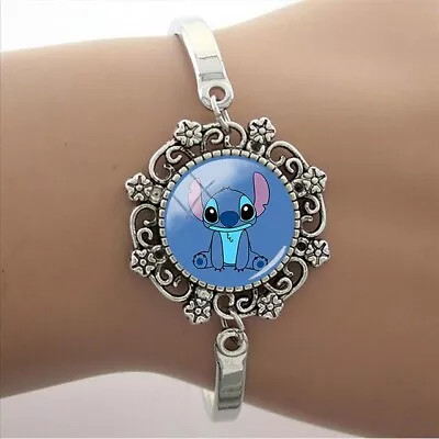 Buy Lilo And & Stitch Bangle Bracelet Charms Disney Jewellery Glass Charm Pendant B • 6.99£