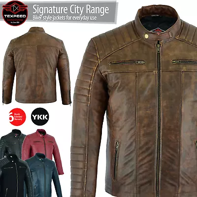 Buy Leather Casual Biker Fashion Jacket Soft Touch Motorbiker Moto Style Ribbed • 66.99£