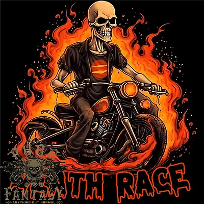 Buy Death Race Biker Skull Motorbike Motorcycle Mens Cotton T-Shirt Tee Top • 10.75£