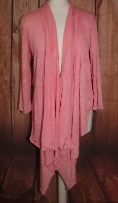 Buy Alternative Apparel USA Ladies Lightweight Cardigan Cover Pink Ruffle Front L • 13£