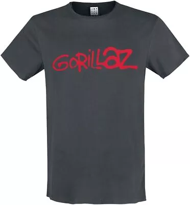Buy Amplified Gorillaz Logo Mens Charcoal T Shirt Gorillaz T Shirt Classic Tee • 19.95£