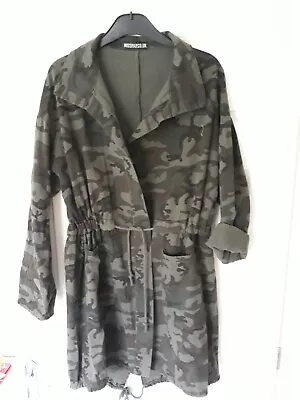 Buy Ladies Jacket Parka Style,Camouflage Pattern Size M • 3.99£