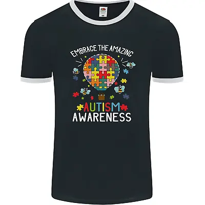 Buy Embrace The Amazing Autism Autistic ASD Mens Ringer T-Shirt FotL • 8.99£