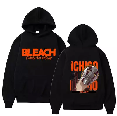 Buy Anime Bleach Cartoon Hoodie Pullover Men Women Cosplay Fashion Hooded Sweater • 28.79£