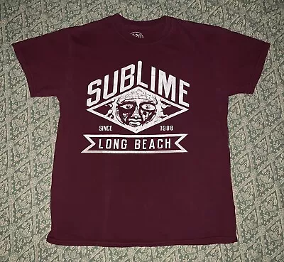 Buy SUBLIME Long Beach Since 1988 4:20 By Sublime Adult M Med Burgundy Red T Shirt  • 21.69£