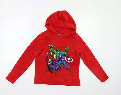 Buy Marvel Comics Girls Red Polyester Pullover Hoodie Size 9 Years - Superheroes • 3.75£
