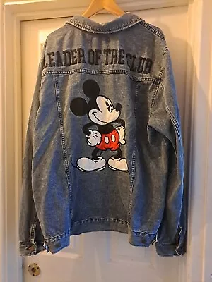 Buy Woman's Official Mickey Mouse Denim Jacket Size Extra Large  • 55£