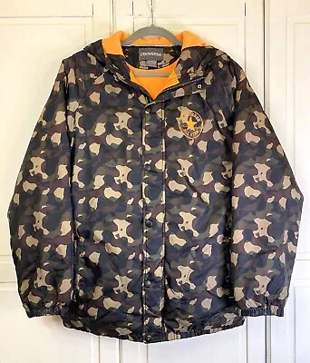 Buy CONVERSE ALL STAR Boys Teens Puffer Coat Jacket Khaki Camouflage Pattern 13-15 Y • 15£