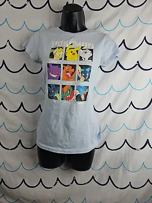 Buy Pokemon Women's Blue T-shirt Size M Pikachu Charizard Mewtwo • 4.72£