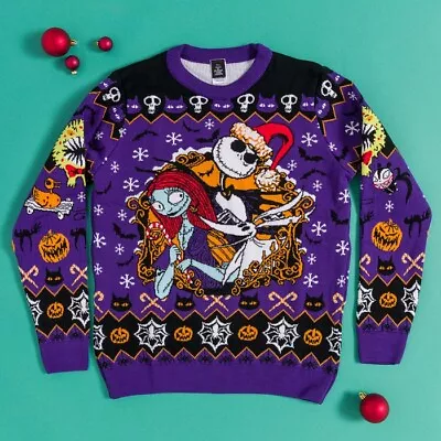 Buy Official Disney Nightmare Before Christmas Characters Knitted Christmas Jumper • 39.99£
