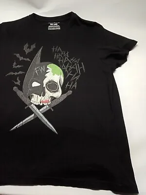 Buy Forcewear Batman / Joker The Dark Knight  T Shirt Black Large Double Sided  • 14.95£