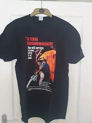 Buy The Texas Chainsaw Massacre Graphic Print Short Sleeve Black T Shirt Size XL • 15£