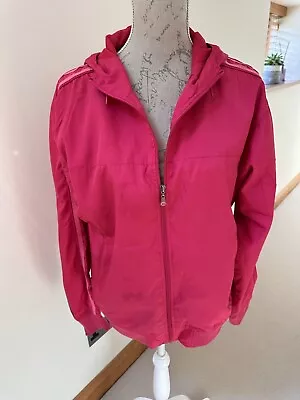 Buy Pink Lonsdale Hooded Jacket Ladies Size 18 Retro Vintage Jacket Sports • 1.99£