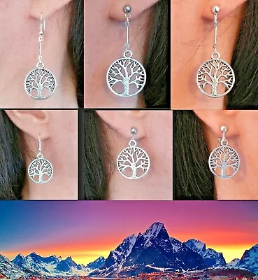 Buy White Tree Of Gondor Lord Of The Rings Silver Earrings Studs Clip-ons Fishhooks • 11.99£