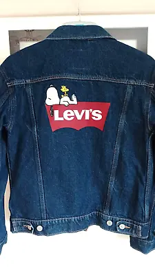Buy New-levi's Yellow Label Peanuts Denim Trucker Jacket-star Stud Collar-xs-37 . • 70£
