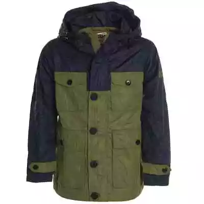 Buy Jacket Coat Hood Quilted Sweat Between Season Children's Boy's Olive116 Sale • 7.89£