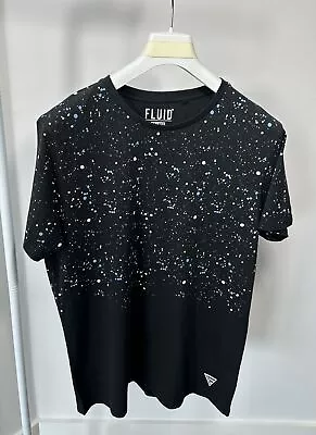 Buy FLUID Stars/ Galaxy Pattern Navy Blue Short Sleeve Mens T-shirt XXL • 21.45£