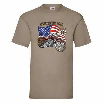 Buy Spirit Of The Road Route 66 Motorcycle T Shirt Small-2XL • 11.99£