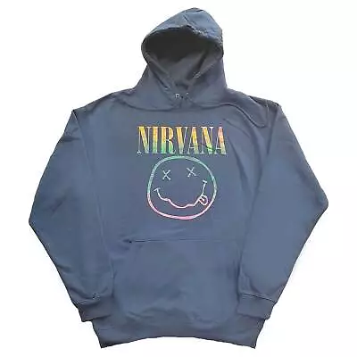 Buy Nirvana Unisex Pullover Hoodie: Sorbet Ray Smiley OFFICIAL NEW  • 37.89£