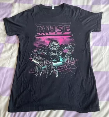 Buy Muse T Shirt European Tour Rock Band Merch Tee Size Medium Matt Bellamy Black • 16.30£