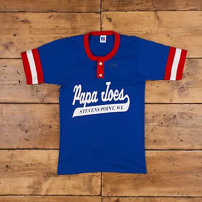 Buy Vintage Russell Athletic Single Stitch T Shirt Graphic Medium 90s Papa Joes • 18.14£