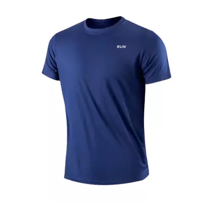 Buy Men's Quick Dry Short Sleeve Gym Running Moisture Wicking Round Neck T-Shirt  • 8.99£