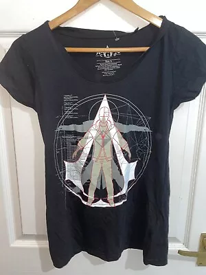 Buy Assassins Creed Womens Small Black Short Sleeved T-shirt (New Without Tags) • 8.49£