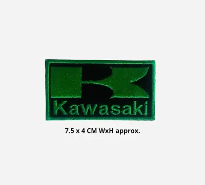 Buy Kawasaki Motorcycle Biker Embroidered Iron On Sew On Patch Batch Jacket N-429 • 2.09£