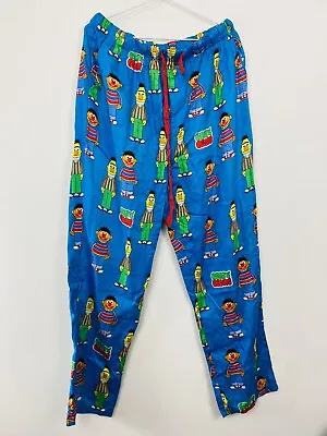 Buy Peter Alexander Sesame Street Blue Pyjama Pants Sz L Cotton Elmo Bert Ernie • 31.42£