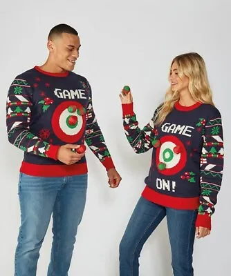 Buy Game Over 3D Ball With Hook And Loop Fastening Jumper - Christmas Xmas Fun Adult • 24.99£