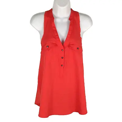 Buy Rock & Republic Womens Racerback Blouse Size S Orange Shade V-neck Sleeveless • 7.22£