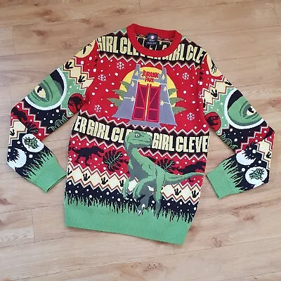 Buy Jurassic Park Ugly Xmas Jumper Sweater Numskull Size XS UK Small Dinosaur Clever • 25.99£