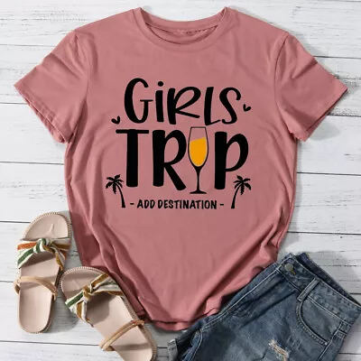 Buy Personalized Vacation Girls Trip T-Shirt Tee UK • 6.99£